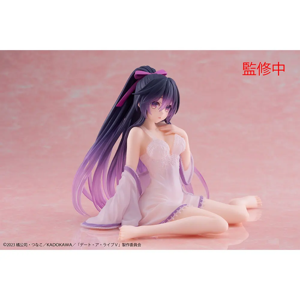 11CM Anime DATE A LIVE Figure Yatogami Tohka Sitting Pajamas Anime Model Toy Gift Collection Decorative Ornaments PVC