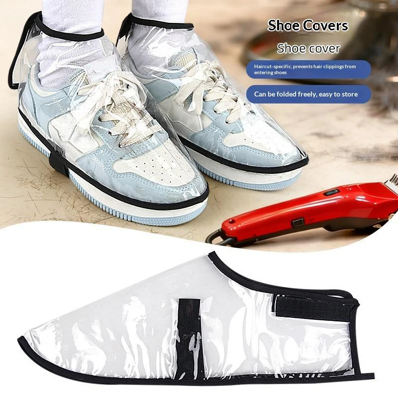 1Pair Shoes Cover Barber Anti-shatter Hair Shoe Cover Transparent Beautiful For Professional Use In Barbershops Solve Pain Point