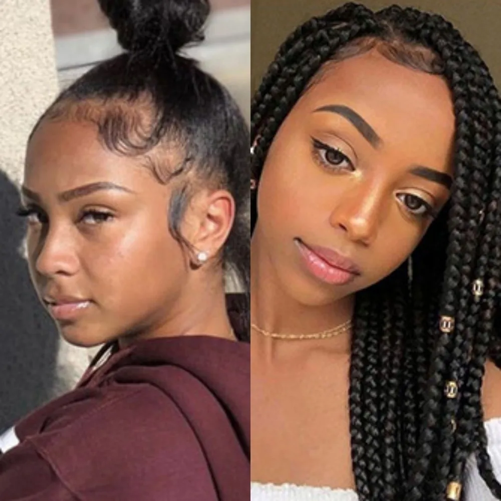 

Водостойкие временные татуировки для волос черного цвета, долговечные одноразовые наклейки для линии роста волос, DIY наклейки для челки, макияж