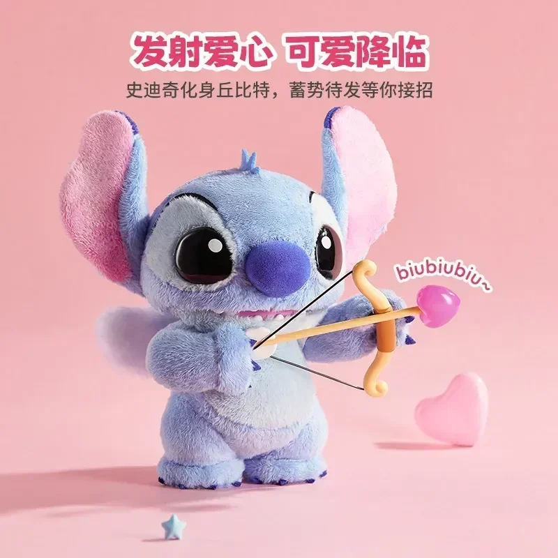 

Miniso Disney Lilo & Stitch Romantic Valentine'S Day Gift Cartoon Peripheral Action Themed Desktop Decoration Kawaii Cartoon Toy