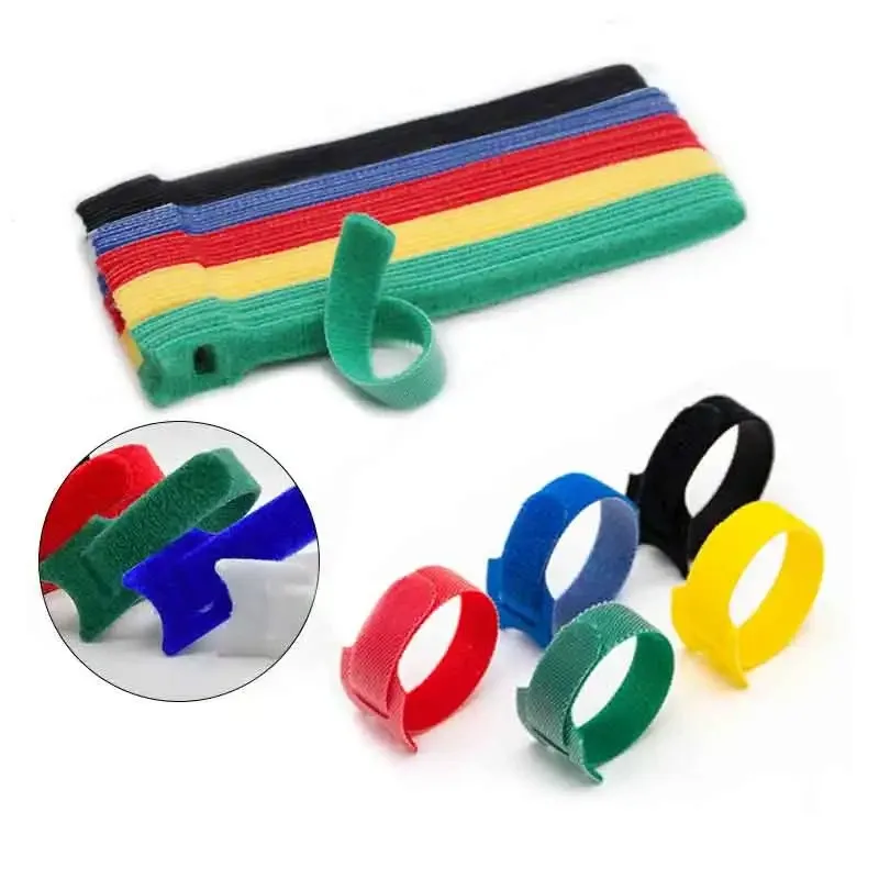 50PCS Reusable Colored Cable Ties Detachable Nylon Zip Ties for Wire Organization Home Office DIY Electronics Management