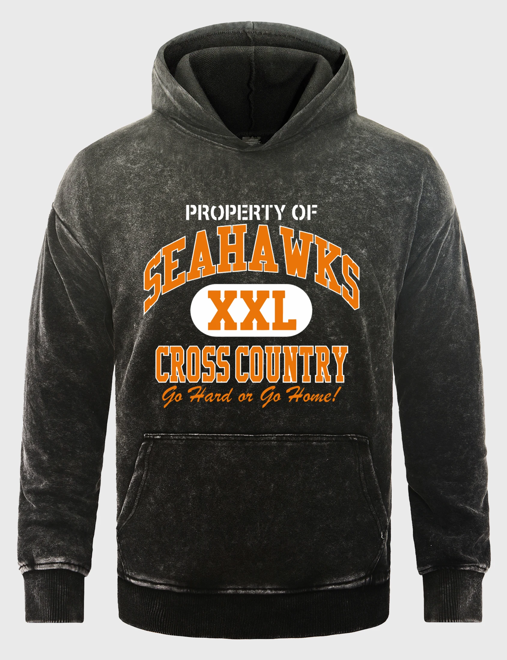 Seahawks Xxl Cross Country Print Men Washed Hoody Soft Cotton Hoodies Distressed Casual Male Streetwear Trendy All-Match Clothes