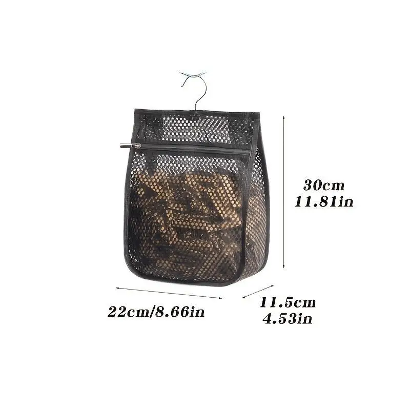 Washable Foldable Clothespins Storage Bag Breathable Hanging Mesh Clothes Peg Organizer for Home Daily Laundry Use