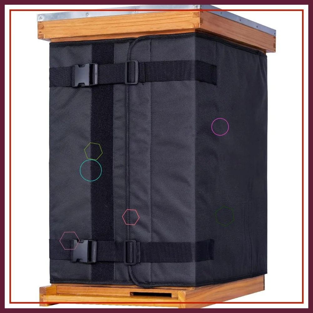 

Winter Bee Hive Wrap for 8-10 Frame Hives, Waterproof Windproof Insulation, Adjustable Fit, Reusable Cover