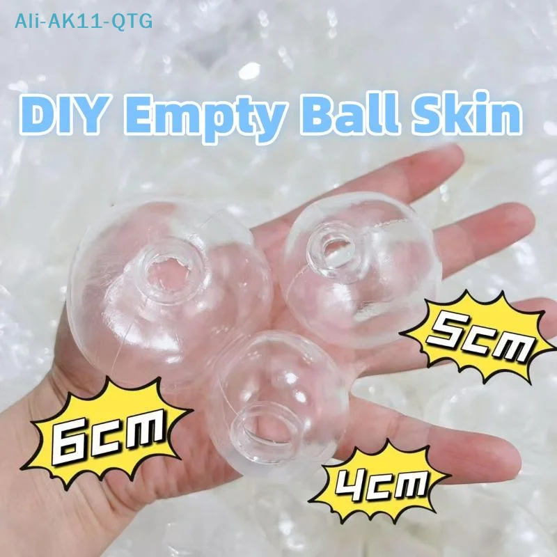 

10Pcs 4/5/6CM Empty Water Ball Skin Stress Relieving Hand-made Empty Ball Shell DIY Ball Skin Toy Water Ball Filling Accessories