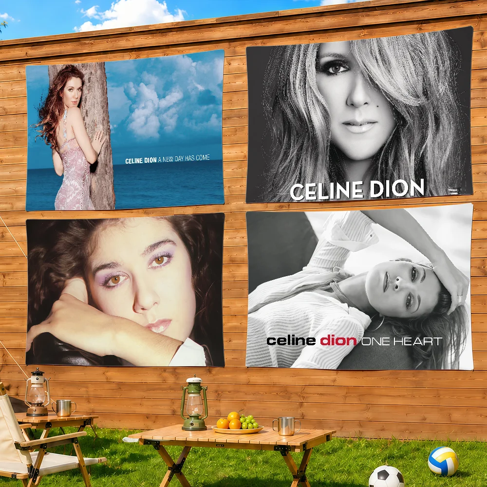 Power Ballad Queen C-Celine D-Dion Flag Decorative Home Yard & Garden Decor Banner - Indoor Outdoor Wall Hanging Flag