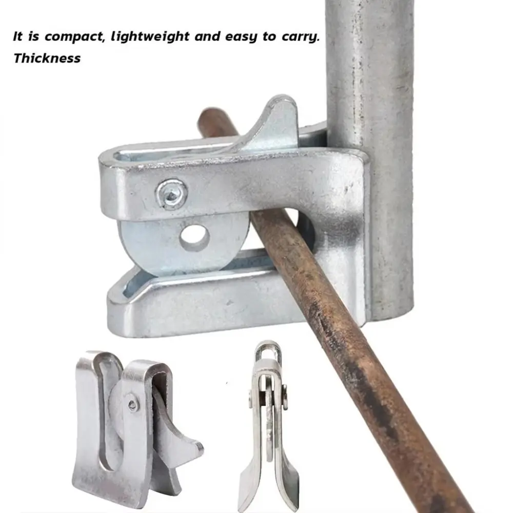 耐久性のある厚みのあるドアロック亜鉛メッキスイッチドア豚舎ドアオープナー位置決めバー自動ドアロック雌豚分娩