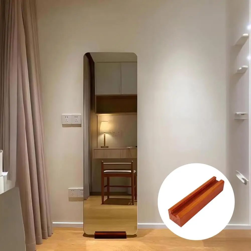 

25cm Wood Mirror Stand Full Length Mirror Base Stable Universal Anti-Slip Floor Vertical Mirror Photo Frame Standing Rack Holder