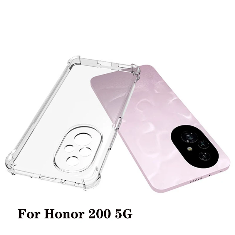 Honor 200 ELI NX9 Case Airbag Clear Silicone Soft TPU Back Cover Matte Case for Honor 200 Honor200 ELI NX9 Shockproof Phone Bags