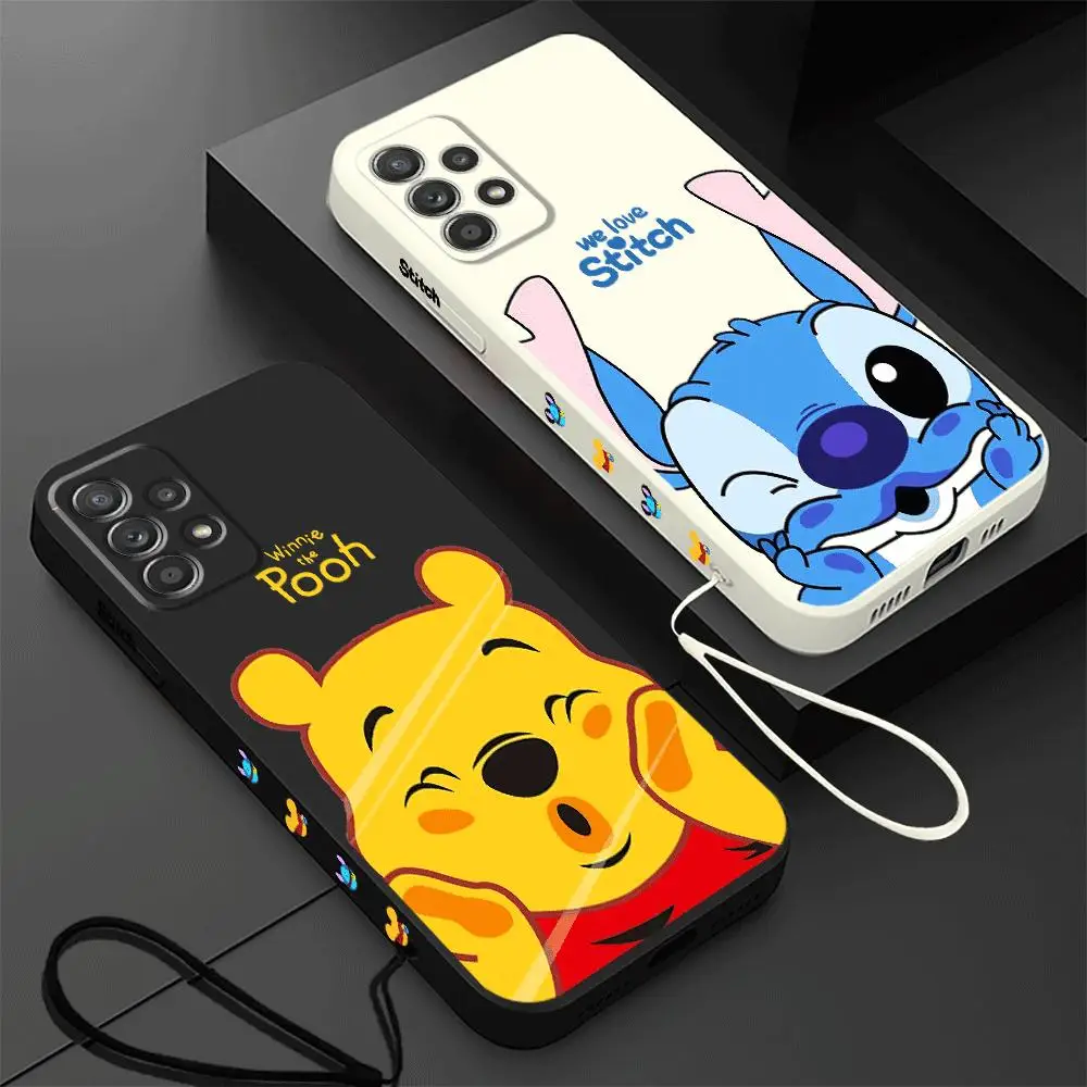 Disney Stitch Pooh Phone Case for Xiaomi Mi 9T 11 Lite 11T 12 12X 12T Pro 13 Pro 13 Lite 13 Ultra Matte