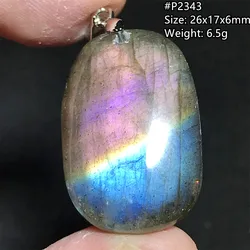 Natural Purple Light Labradorite Pendant Jewelry For Women Men Healing Luck Gift Beads Silver Crystal Moonstone Gemstone AAAAA