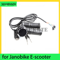 ZS801 36V48V60V LCD Instrument Key Electric Scooter Turn Handle Accelerator Governor for Janobike E-scooter