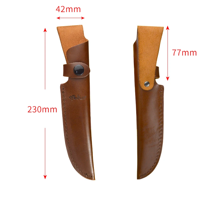 Tekut Leather Knife Sheath, Outdoor Knife Waist Holder & Carry Organizer for Camping, Hiking, climbing