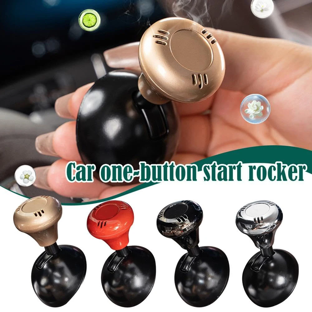 Car One-Button Start Rocker Decorative Button Key Protection Cover Car Perfume 6*4*4*cm Anti-Corrosion Wear-Resistant Auto Part