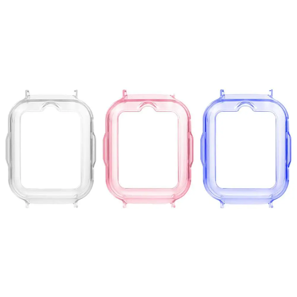 1pc TPU Phone Watch Protective Case For Huawei Watch 4pro  Transparent Pink Blue Soft Adhesive Full Protection Scratch-Fall