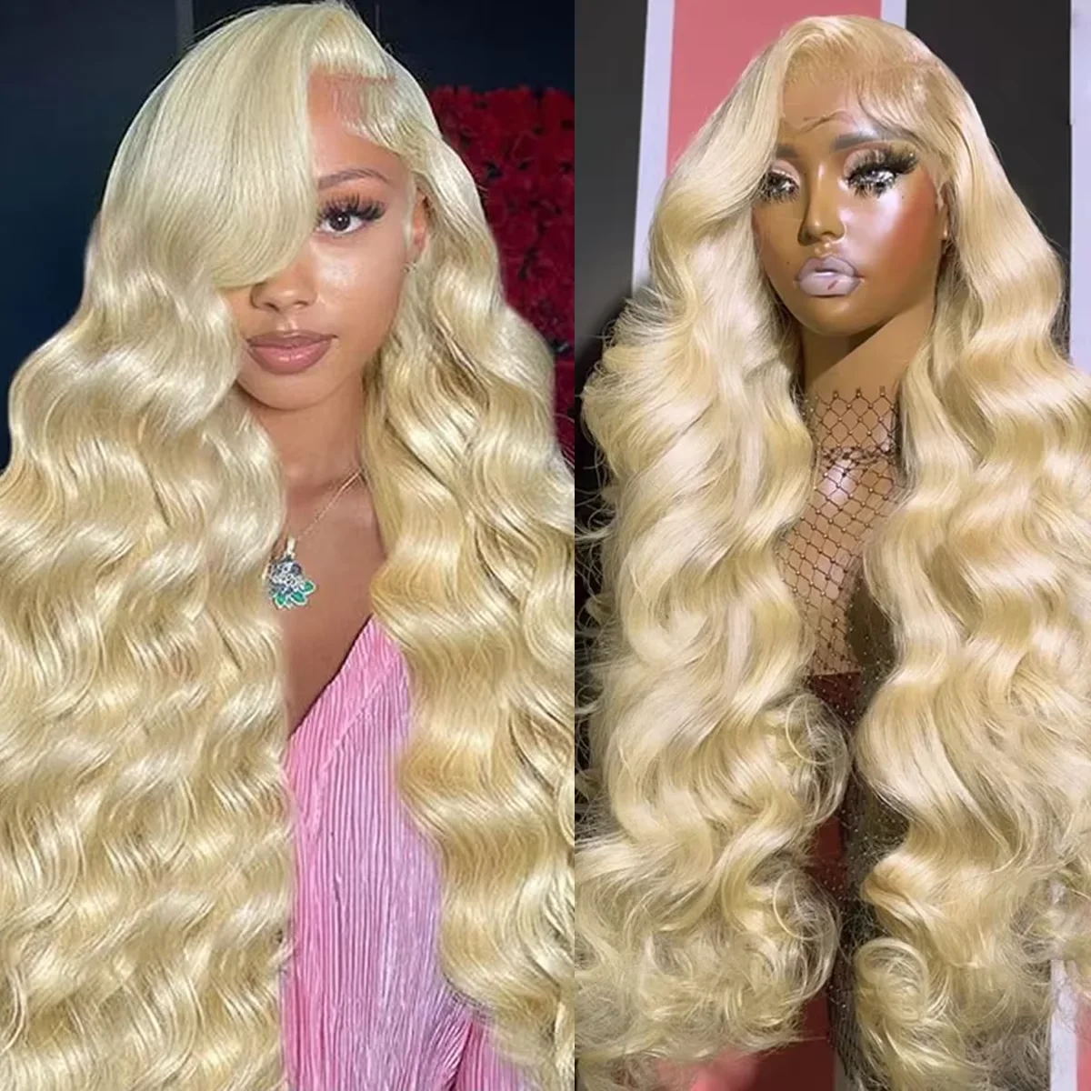 36 40 Inch 613 Honey Blonde 13x6 HD Lace Frontal Human Hair Wig 220 Density Brazilian Body Wave 100% Human Hair Wigs Virgin Pure Transparent Lace Front Wig For Women