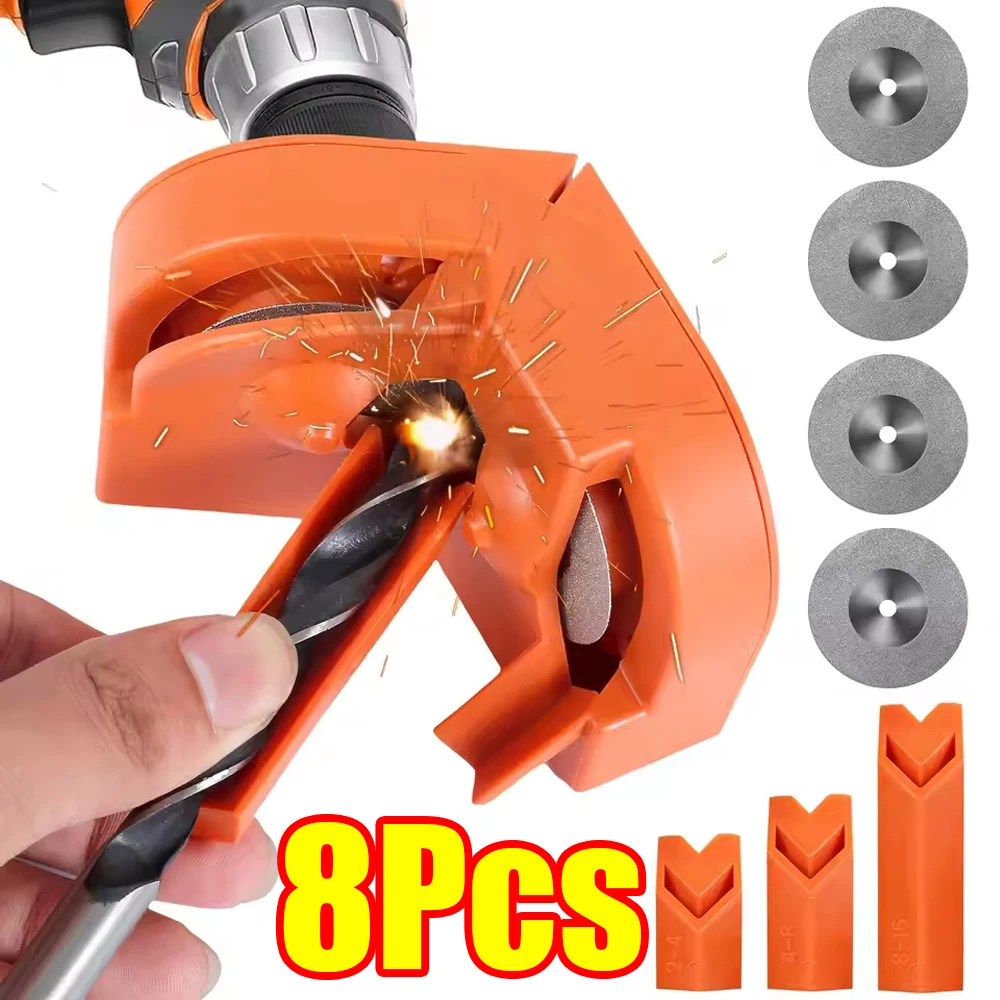 1-12Pcs Multipurpose Drill Bit Grinding Sharpener Professional Impact Sharpener Drill Bit for Drill Bit/Milling Cutter/Scissor