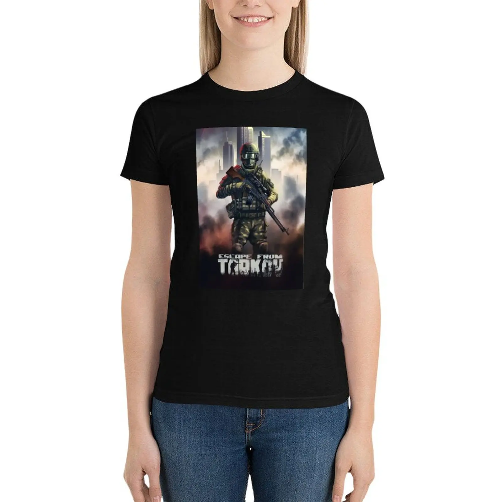 escape from tarkov T-Shirt summer tops kawaii clothes Blouse Women's clothing