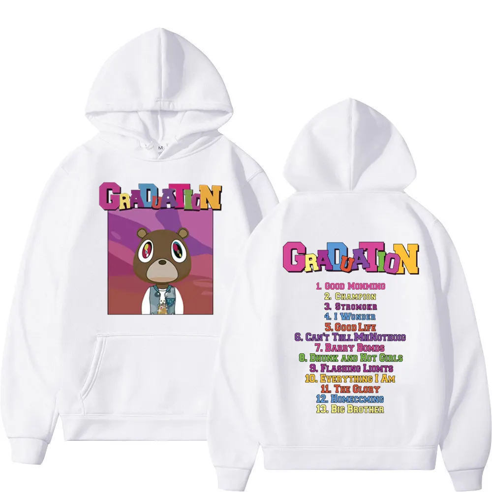 

Rapper Kanye West Album Print Hoodie Men Women Hip Hop Vintage Oversized Hoodies Fashion Y2k Aesthetics Sweatshirts Streetwear