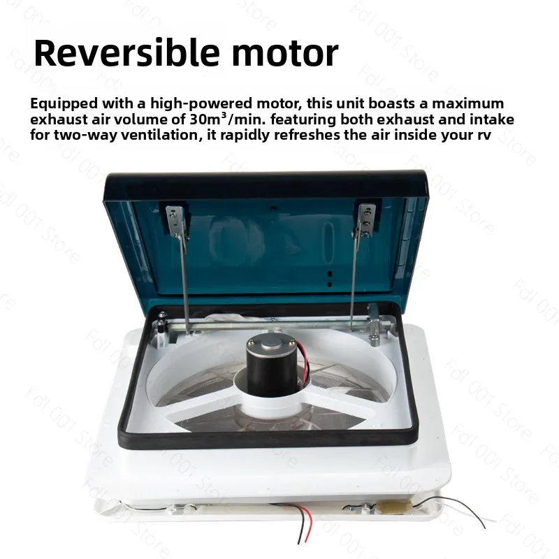 RV Fan Rain Sensor Speed Remote Control Caravan RV Roof Skylight Motorhomes Vents Camper Vehicle Electric RV Vents Fan