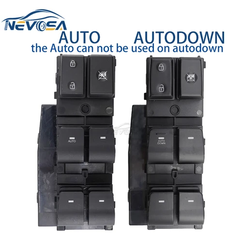 Imagen 1 del producto NEVOSA para Hyundai Elantra 2017 2018 2019 2020 93570F2100 interruptor de ventanilla eléctrica principal del conductor delantero izquierdo 93570-F2100 93570-F2000
