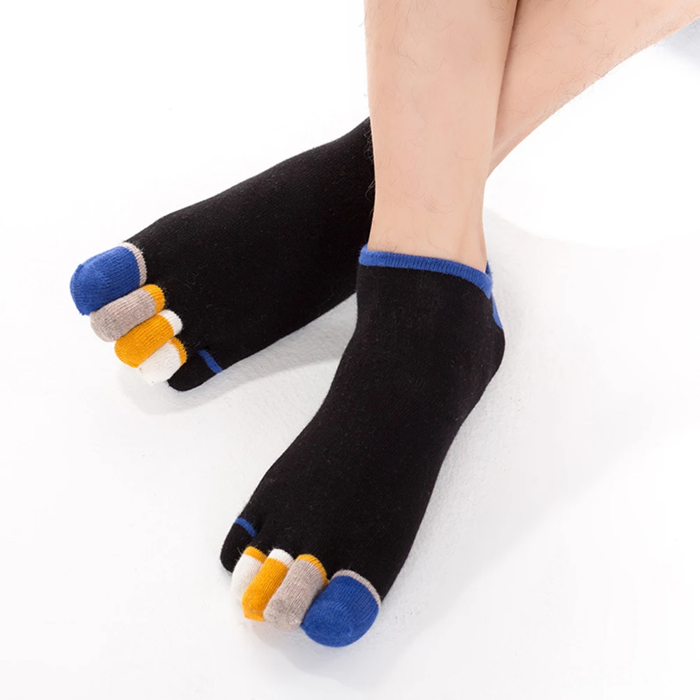 Men Summer Soprt Tube Socks Thin Daily Solid Business Toes Formal Breath Socks Mesh Boat Socks Running Sports Toe Sock