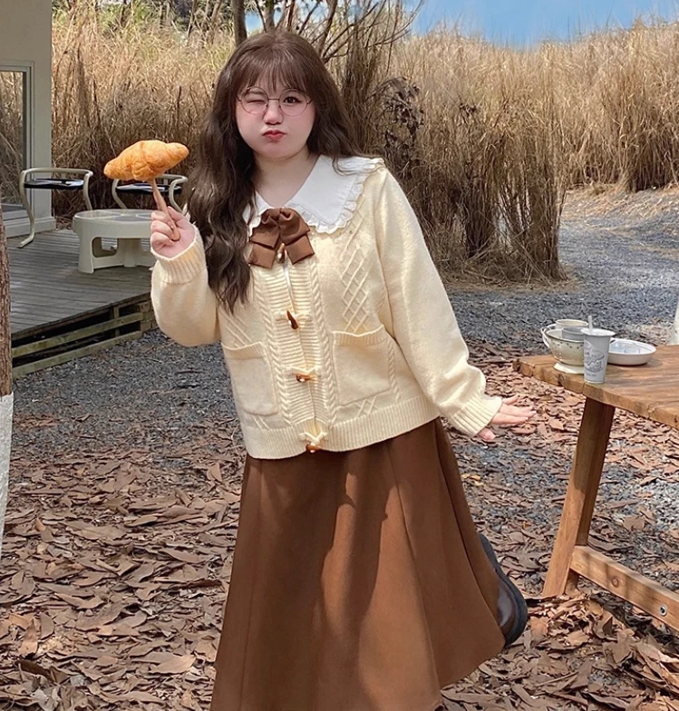 Large Size Women 2025 Spring Sweet Peter Pan Collar Long Sleeve Shirt Fashion Loose Versatile Age Reduction Jk Top Lolita