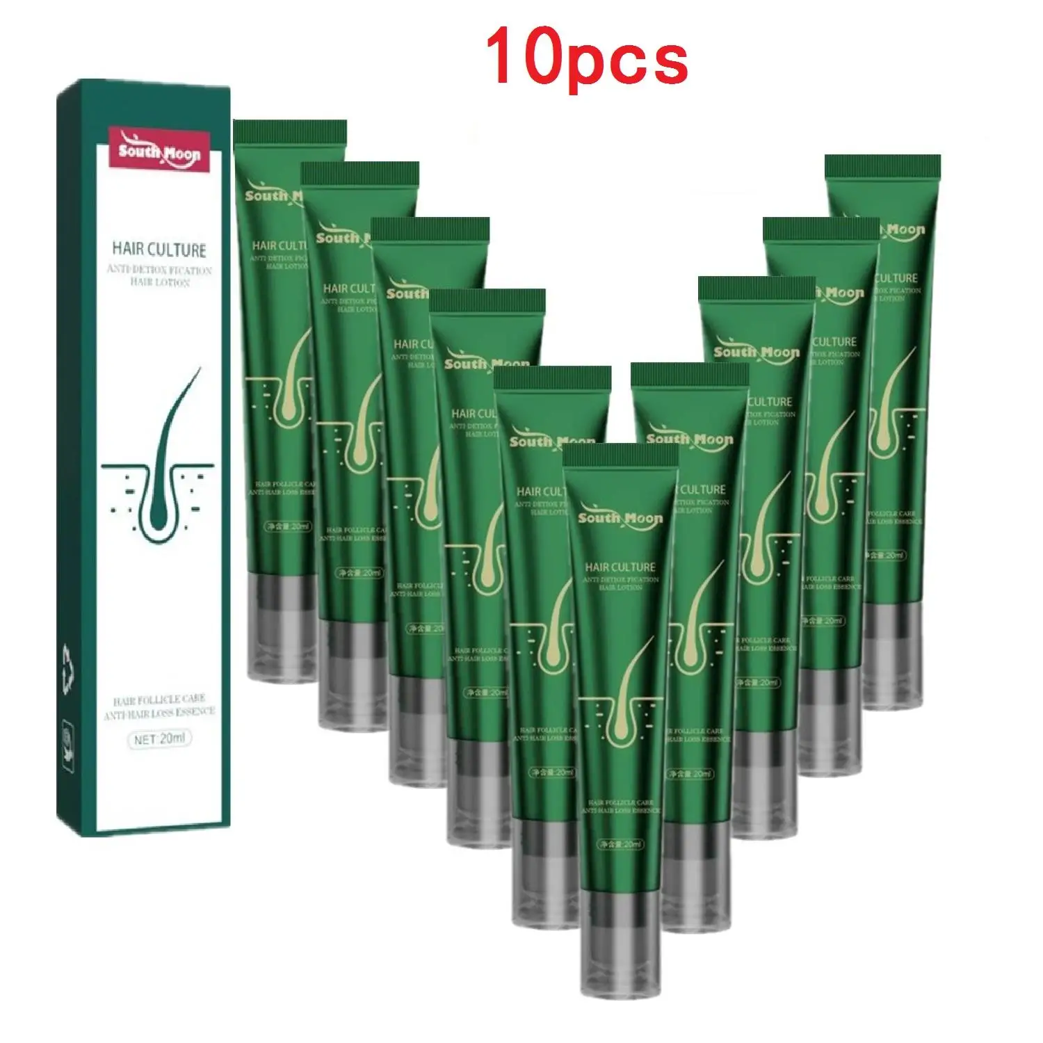 

10PCS Biotin Fast Oil Hair Regrowth Serum Hair Thinning Treatment Liquid Anti-Hair Loss For Women Men Hair care