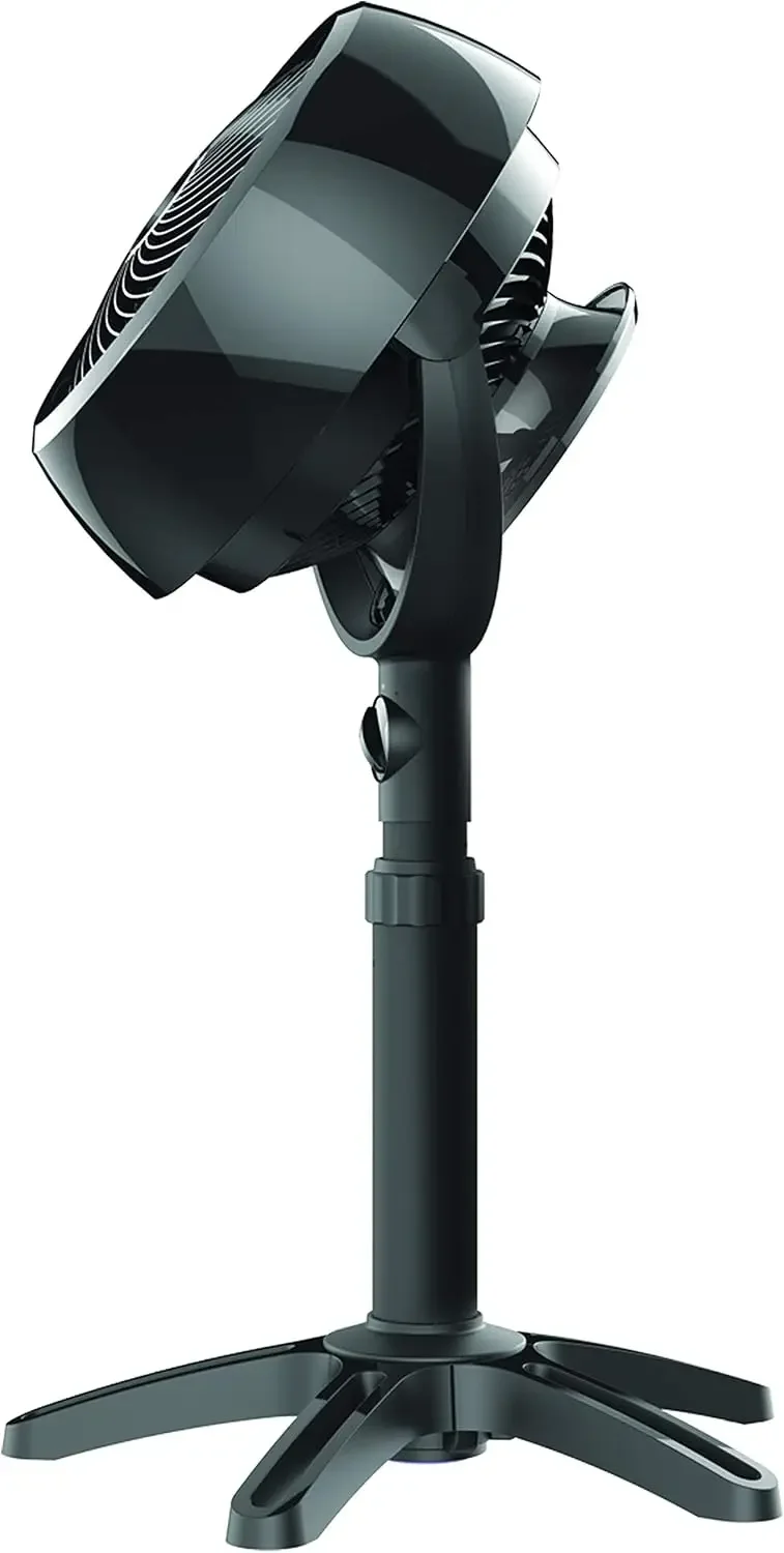 7803 Large Pedestal Whole Room Air Circulator Fan with Adjustable Height, 3 Speed Settings, Removable Grill for Cleaning, Black