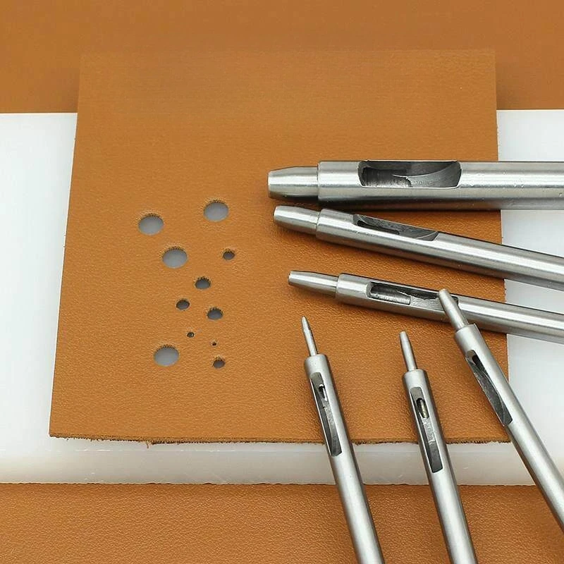 Leather Hole Punch Leathercraft Belt Hole Punch Canvas Hollow Punch Leather Tools 0.5mm-5mm
