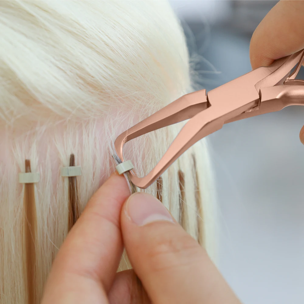 

GlamorDove Micro Beads Plier For Hair Extension Removal Micro Ring Link/Bead Opener Tool Silver Color Micro Ring Bead Plier