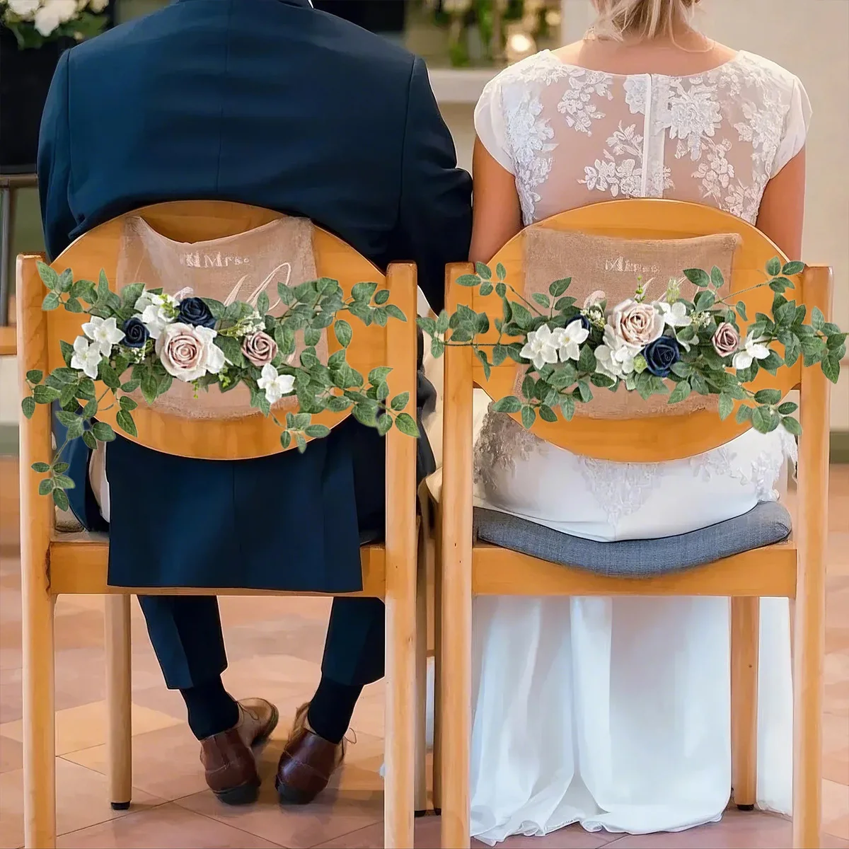 

2 yra Jl Свадебные украшения для стула для прохода Роза Арка Цветы Искусственные цветочные свадебные центральные украшения Искусственная цветочная гирлянда