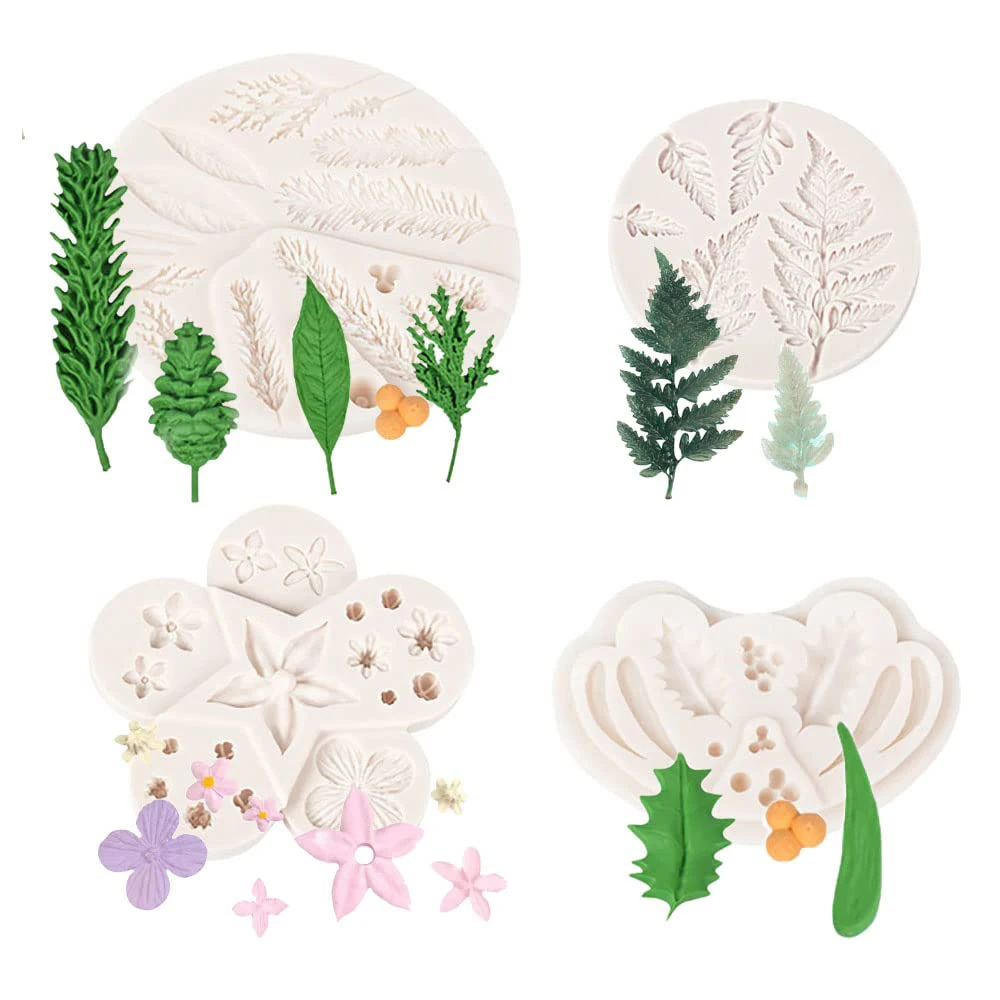 Small Leaf Fondant Mold Cake Decoration Silicone Flower Mould DIY Chocolate Candy Cupcake Dessert Baking Kitchen Pastry Tools