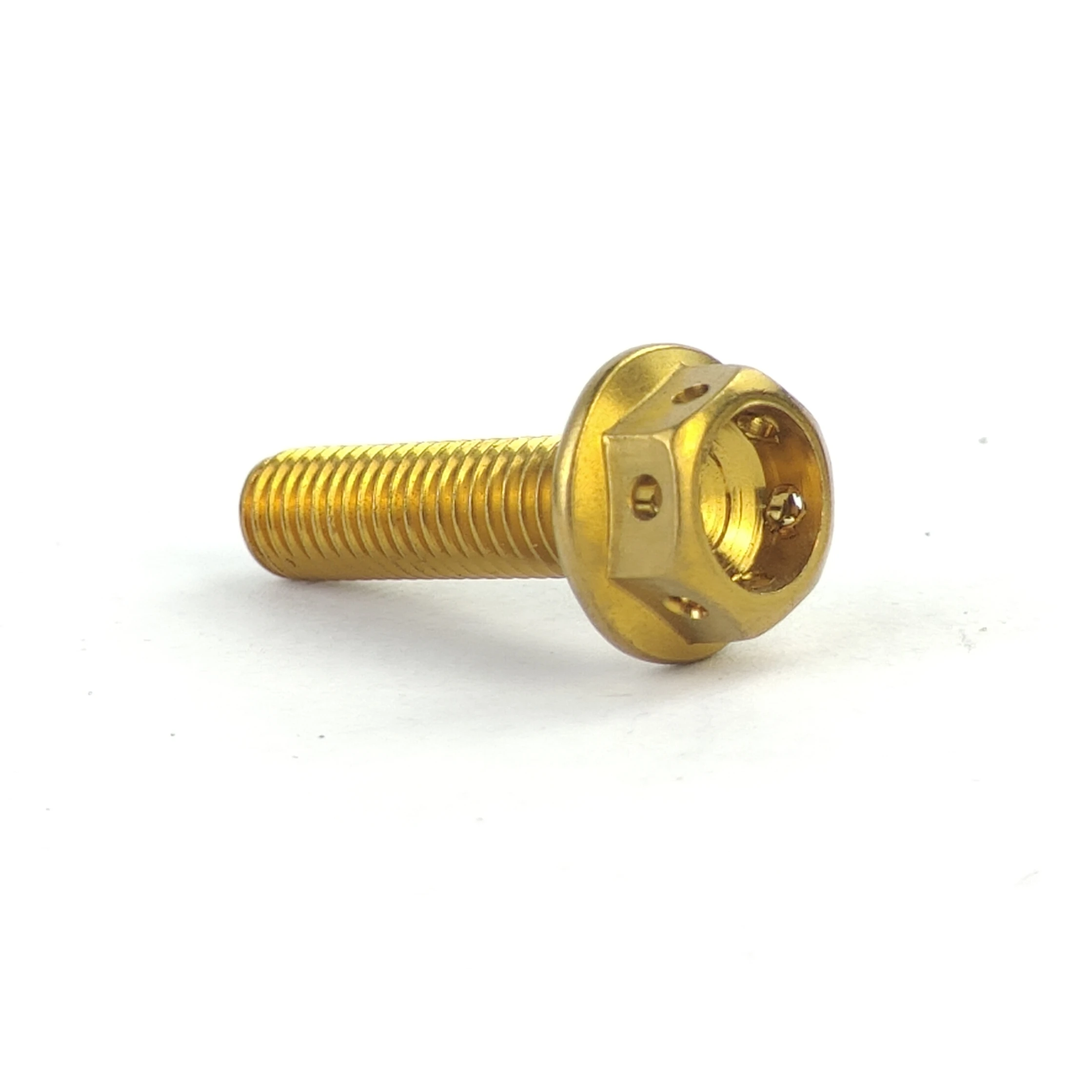 M4x12mm Stainless Steel Hexagon Flange Fastener Titanium Plated Gold 5/10/20PCS Motorcycle Plastic Cover Frame Fix Bolt