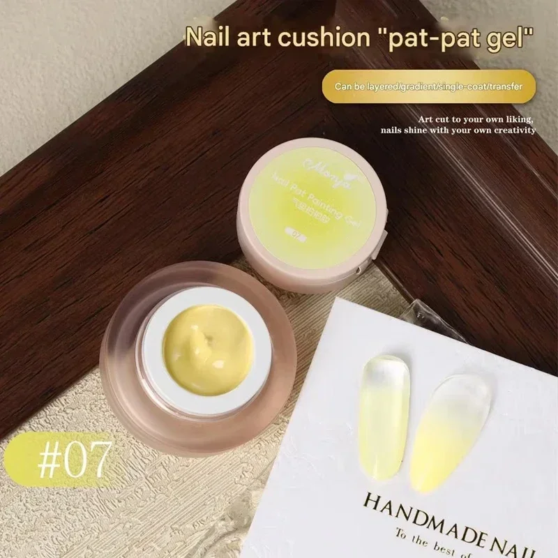 1 Dose Cushion Patting Gel Nagellack Ombre Schwarz Weiß Pat Pat Gel Nagellack Zeichenliner French Nail Cushion Gradient Gel – Detail 14