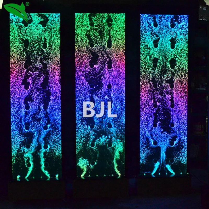 (Customized) digital programming color changing led water dancing bubble fountain wall room divider decoration