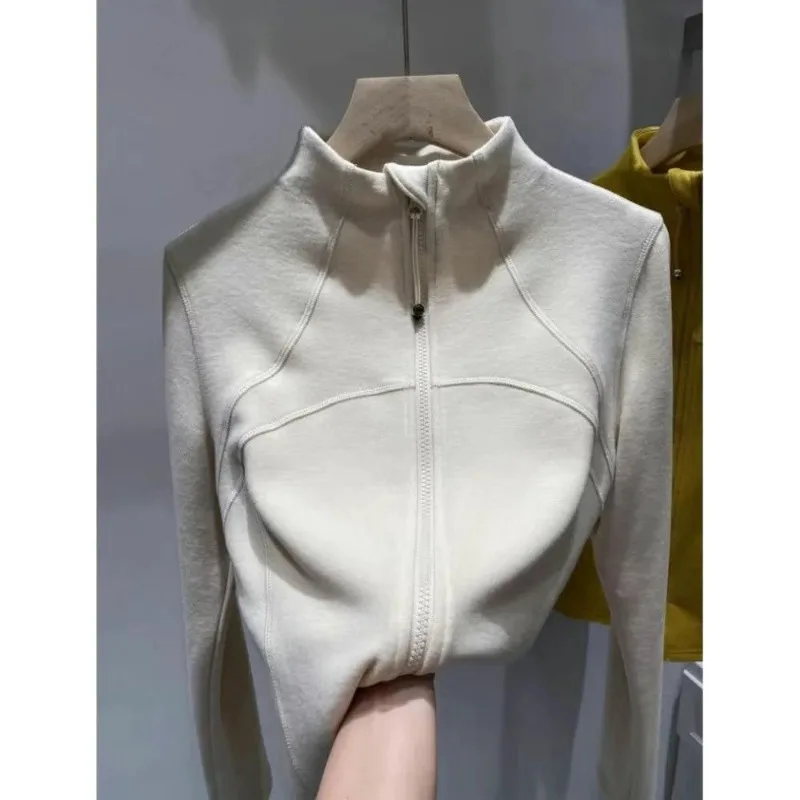 

De Rong, осенне-зимний топ с воротником-стойкой и застежкой-молнией, теплый базовый слой с длинными рукавами для беременных, теплый