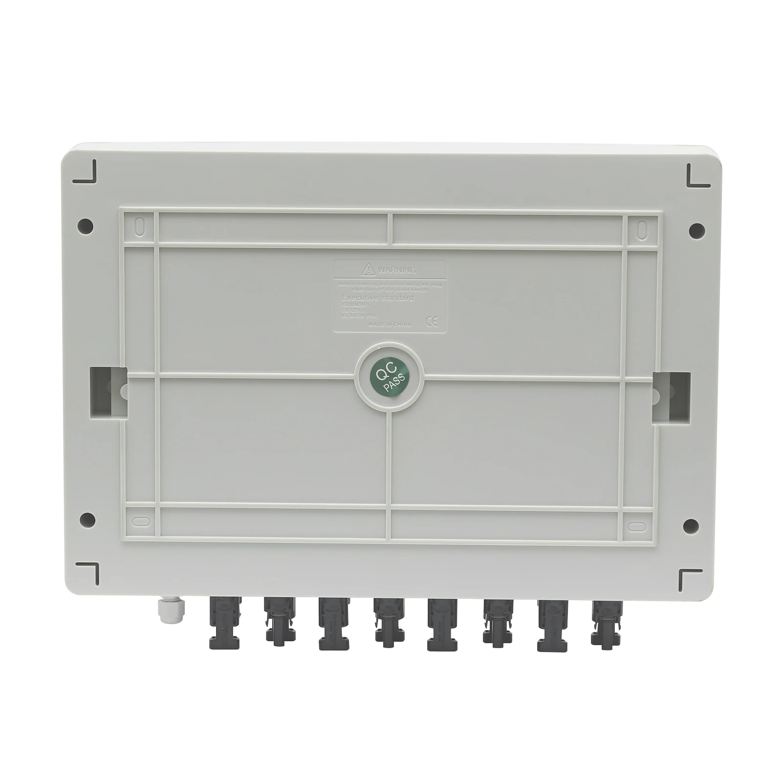 1000 V Solar DC PV Combiner Box 4 in 4 Out Isolator Switch Box mit 8 Anschlüssen IP65 wasserdicht, Überspannungsschutz 15 A/25 A – Detail 10
