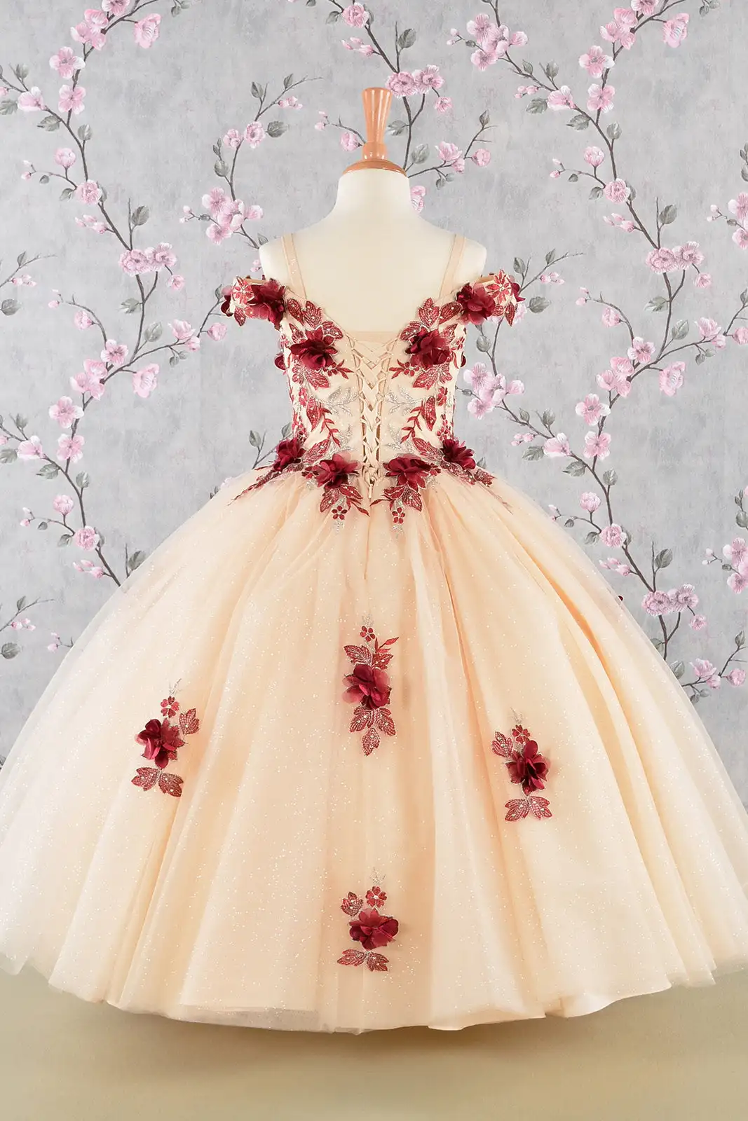 Robe de demoiselle d'honneur avec appliques pour mariage, tulle gonflé, longueur au sol, bébé princesse, fête d'anniversaire pour enfants, robe de Rhde première communion, 2024