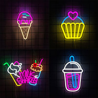 Dessert Series Led Neon Signs, Used For Wall Art Decor, Bakery, Coffee Shop, Shop, Kitchen, Ice Cream Shop Business Wall Lamp.