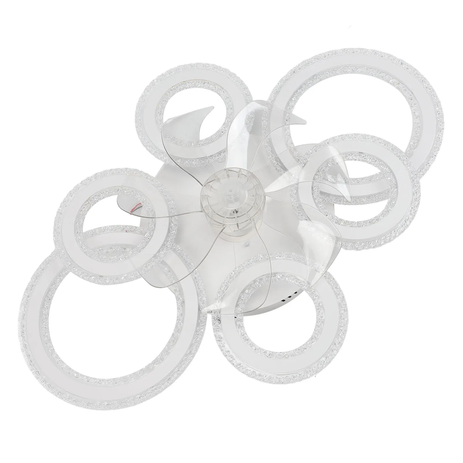 Clearance Deal 6 Rings Ceiling Fan Light Flush Mount Ceiling Fan Light Nordic Modern Ceiling Fan Lamp Home Lighting Fixtures