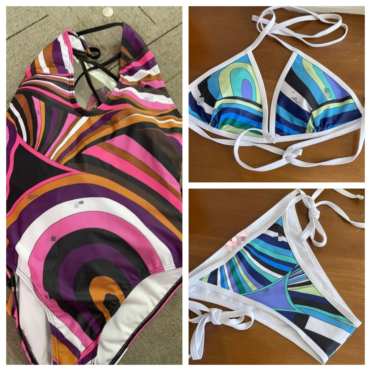 

Women’s Inspired Swimwear Retro Colorful Print Bikini Set High Waist Two Piece Swimsuit Summer Beach Vacation