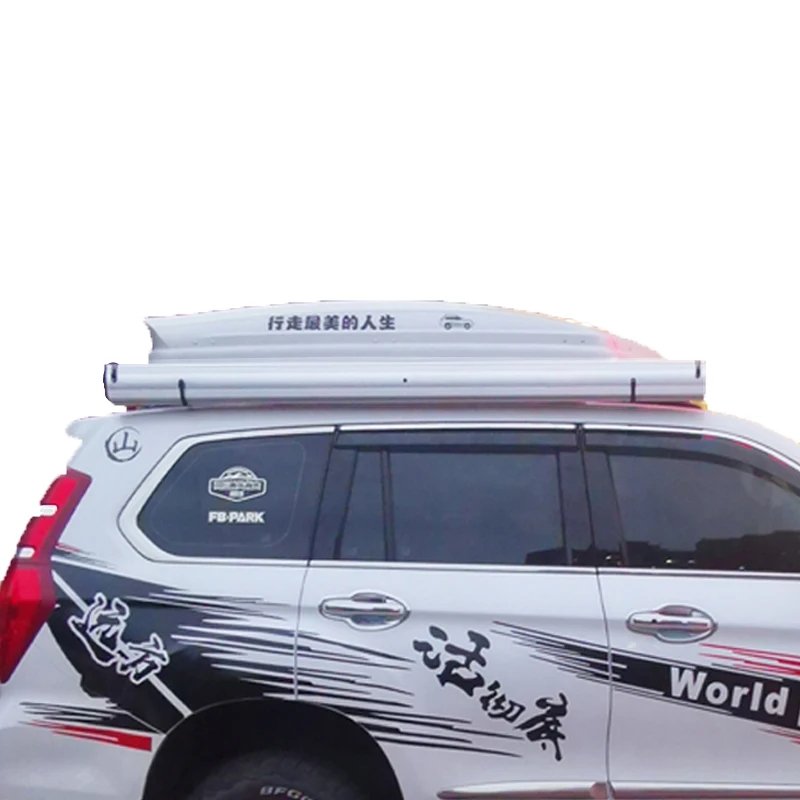 Baúl de techo, vehículo todoterreno SUV con dosel lateral, viaje universal en coche, portaequipajes plano ultrafino, caja de techo