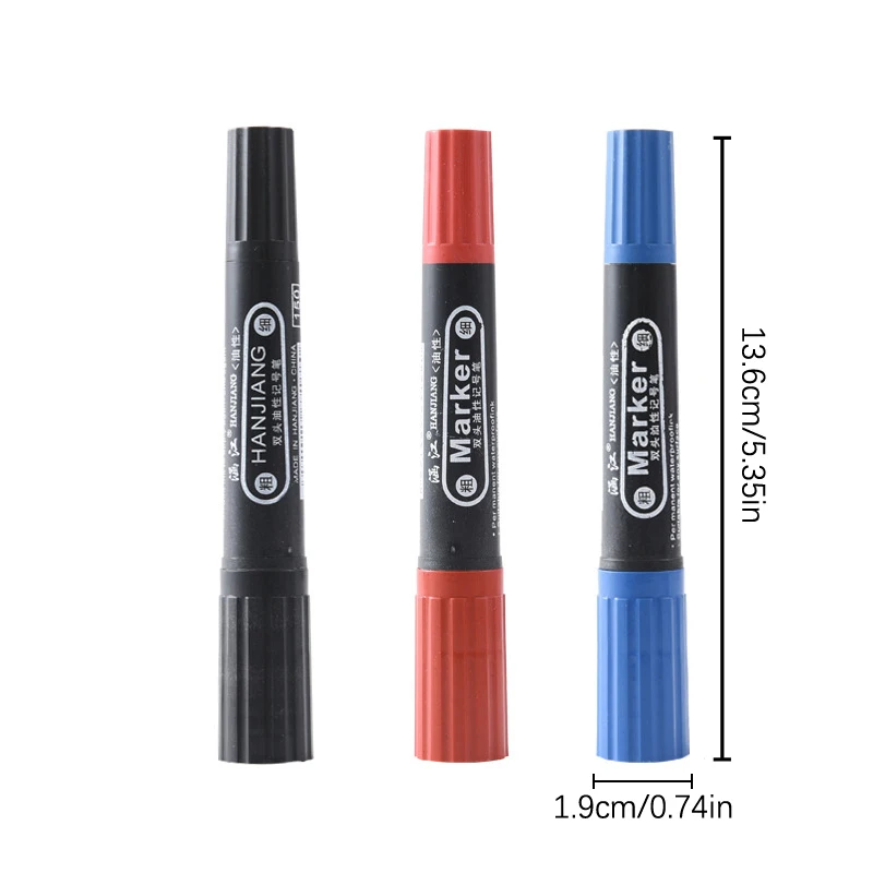 Large Double-head Oily Marker Pen Big Head Pen Waterproof Thick Head Not Fade Marker Pen Art Office Supplies School Stationery