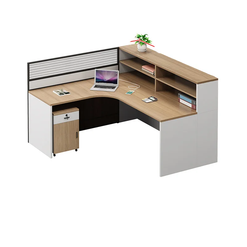 Staff office desk and chair combination simple modern custom card seat office table financial
