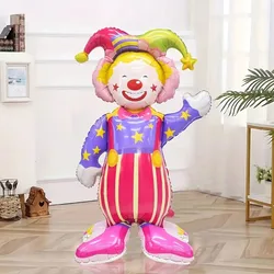 1/2pcs Super Big Clown Foil Balloon Air Globos Kids Toys Happy Birthday Gift for Carnival Circus Theme Decorations Supplies