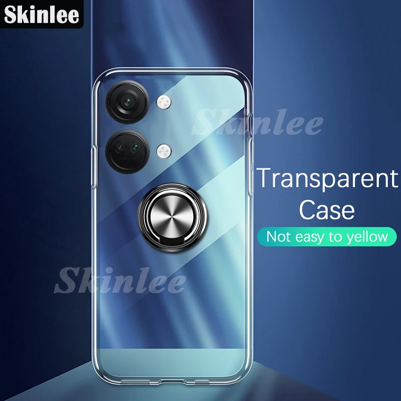 Skinlee For Oneplus Nord 3 5G Case Original Transparent Silicone Shell With Ring For Oneplus Nord N30 CE 3 Lite Back Cover