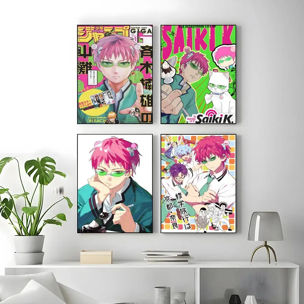 Anime Disastrous Life of Saiki K Poster Poster High Quality Wall Art for Home Office Bedroom Living Room Perfect