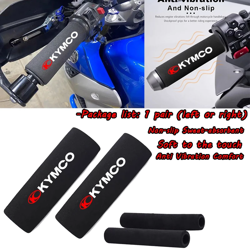 Fit For KYMCO Xciting 250 300 400 AK550 CT250 CT300 S400 Motorbike Anti Vibration Handle Bar Foam Comfort Slip Over Grips