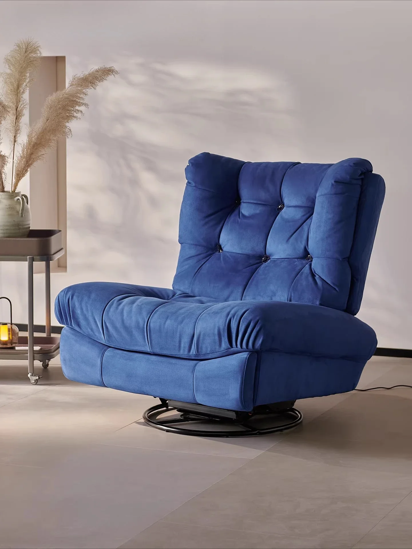 Italian cloud sofa chair balcony living room lazy recliner with electric rotating home